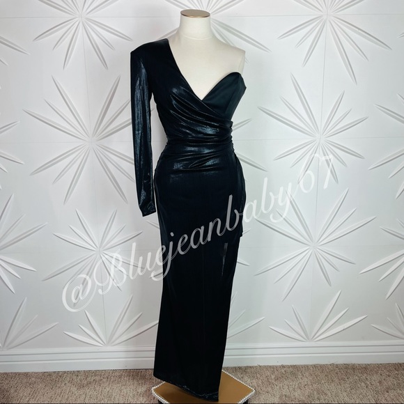 House of CB Asymmetric Draped Gown ✨Stunning✨ - Picture 8 of 17